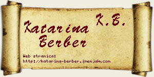 Katarina Berber vizit kartica